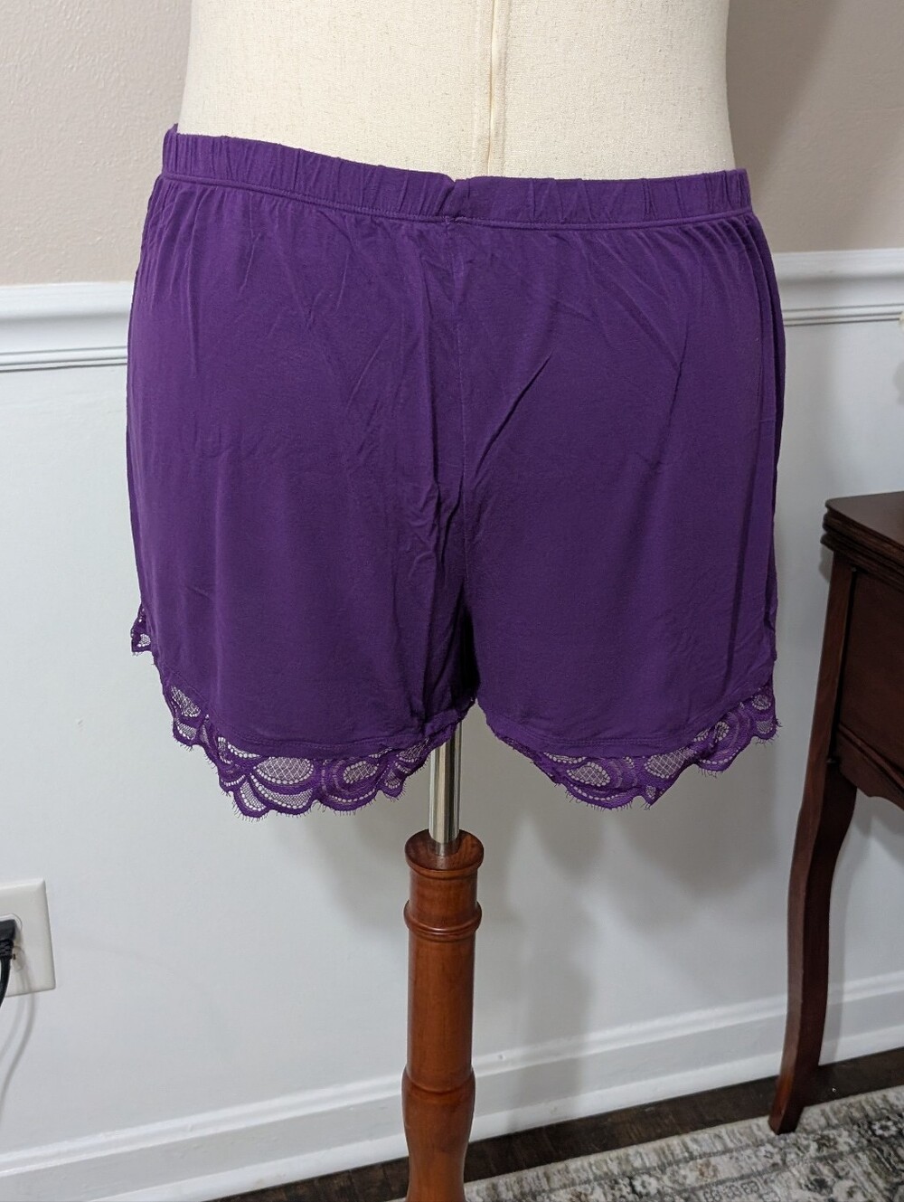 Adore Me Purple Lace Shorts, Size 2X - Picture 2 of 4